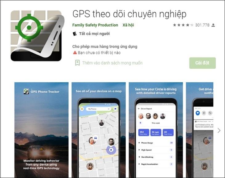 Phần mềm định vị GPS Phone Tracker